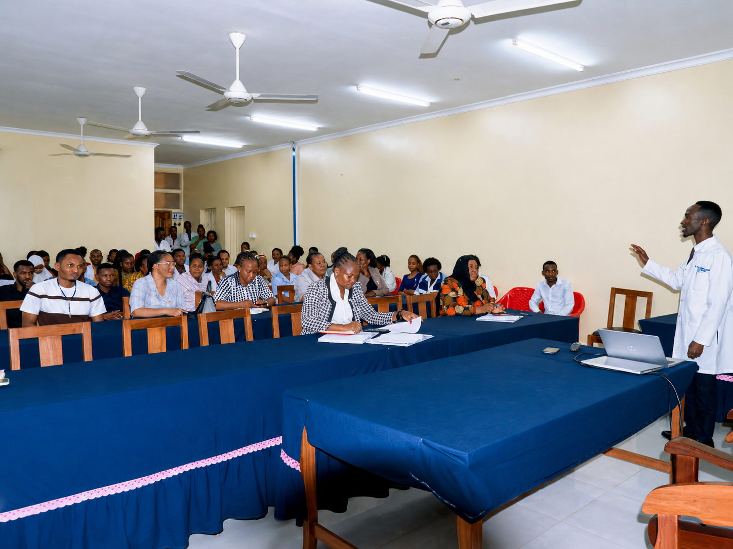 Azael Kyando during a medical teaching session